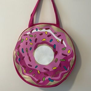 Luv Betsy Johnson Donut Cooler Bag. Ex Lg. Hot pink and gold. New condition.